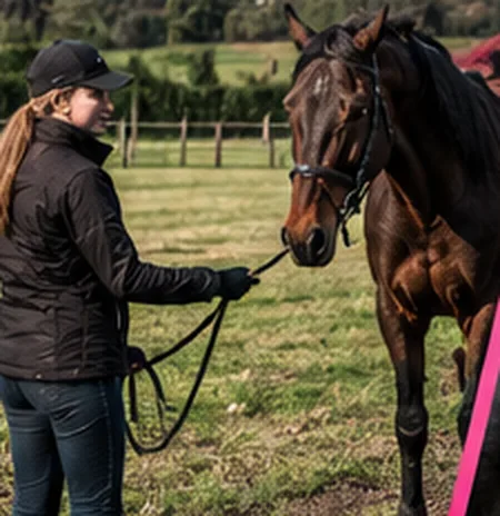 Jess working with a horse on the ground (placeholder photo)